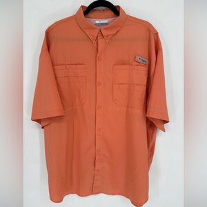 Columbia Men’s PFG Omni-Shade Short Sleeve Fishing Shirt UPF 30 Vented Size XL‎